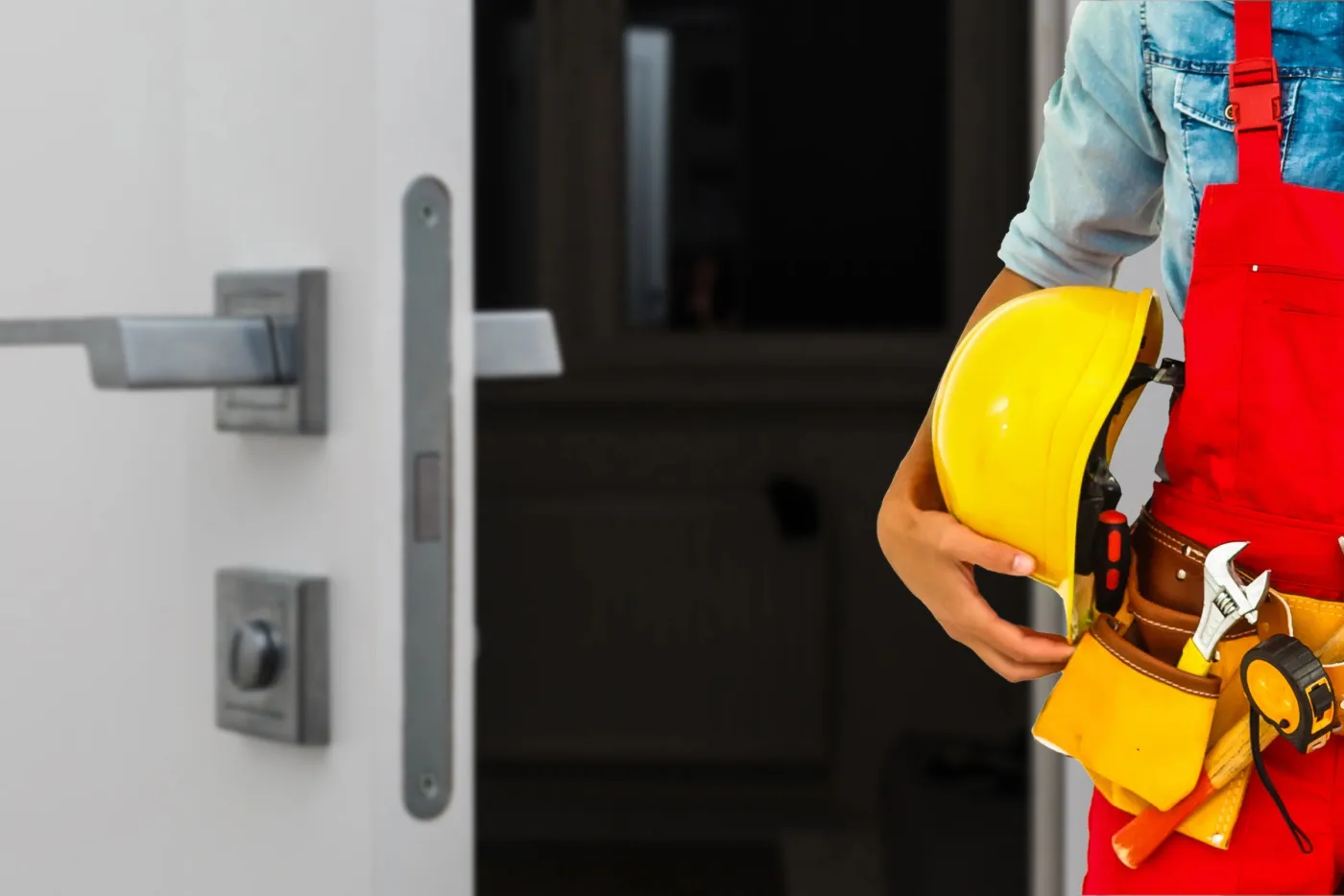 Contrôle des points de fermeture sur une porte d'entrée résidentielle